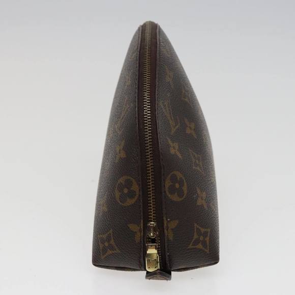 LOUIS VUITTON Monogram Trousse Demi Ronde Cosmetic Pouch M47520 LV Auth 78014 - Picture 3 of 16